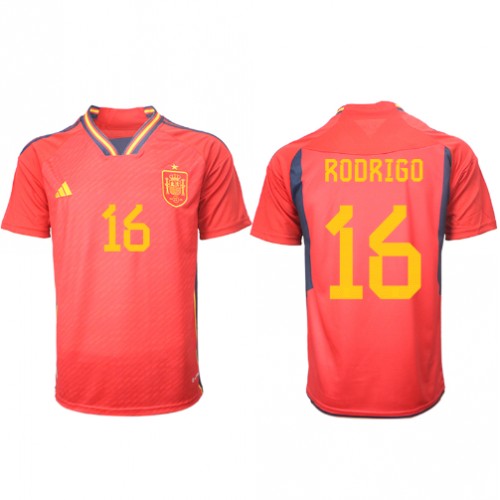 Spanien Rodri Hernandez #16 Hemmatröja VM 2022 Kortärmad